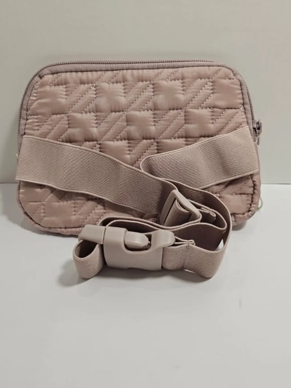 NWT MYTAGALONGS Quilted Puffer Belt Bag - Recycled RPET Eco-Friendly Mauve Pink